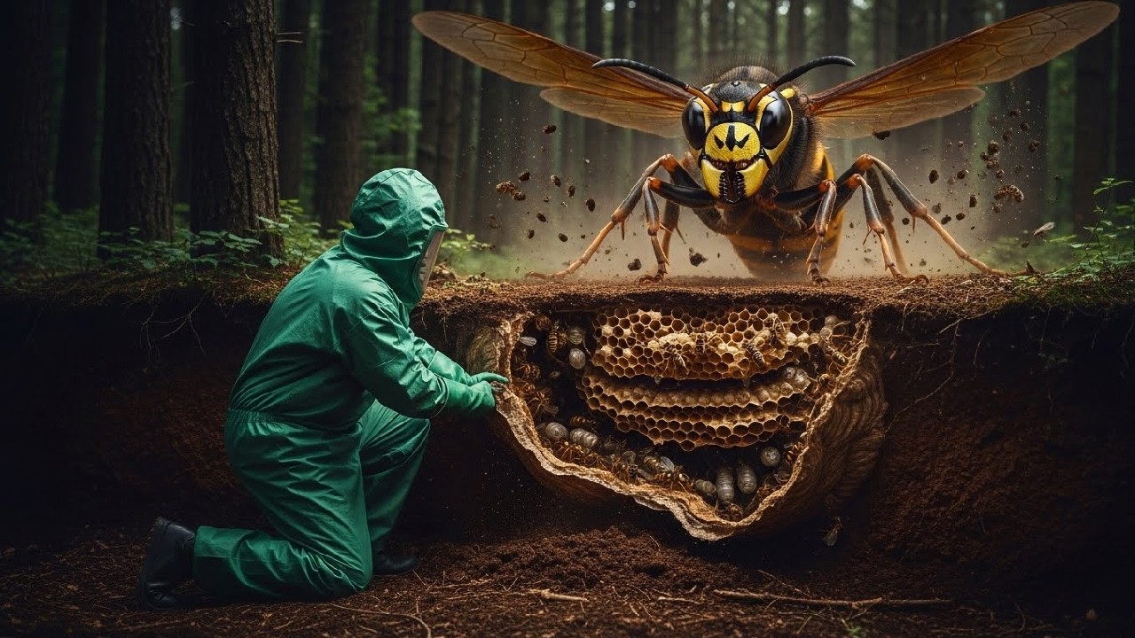 Inside a Giant Underground Wasp Nest (Extremely Dangerous)