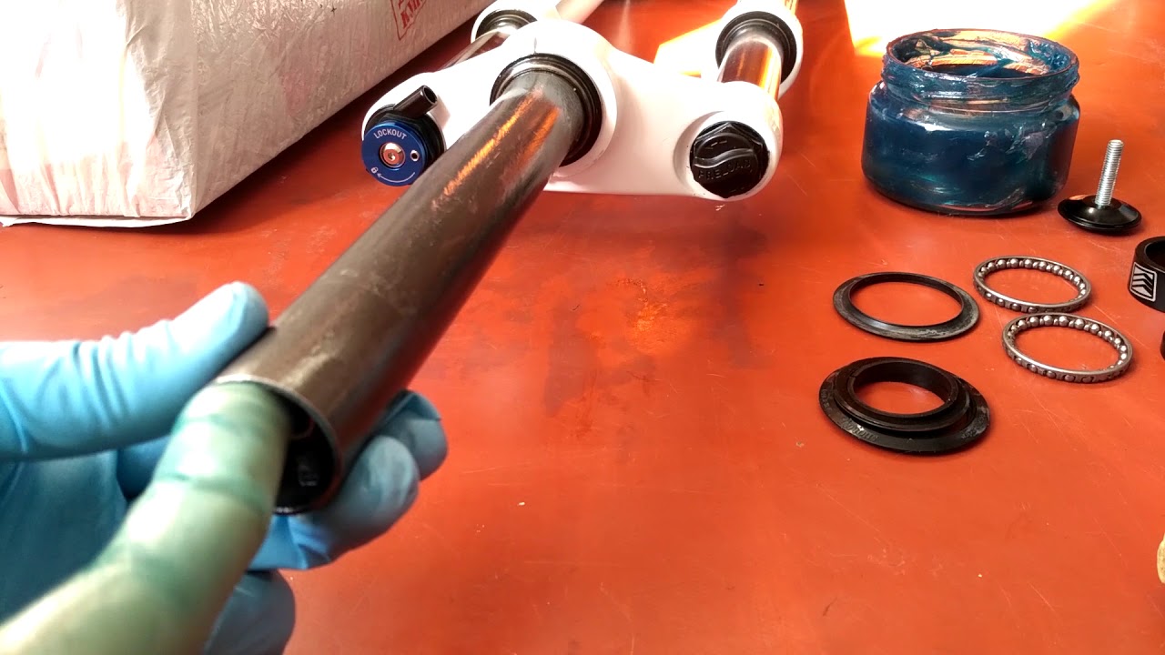 Установка новой вилки на велосипед, обрезка штока, полная инструкция! Rock Shox XC28