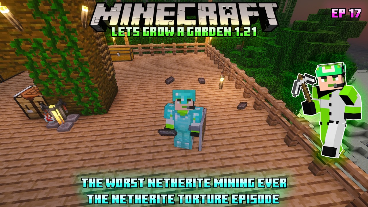 The Netherite Mining Episode | Ep 17 | Let's Grow a Garden 1.21 | #minecraft #minecraftmining