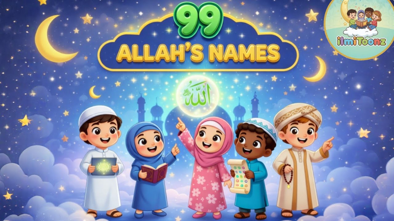 99 Names Of ALLAH- SWT | Asma ul Husna | Islamic Lullabies #islamiccartoon @ilmiToonz 