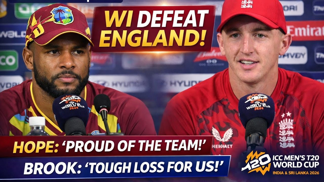 Shai Hope and Harry Brook speak to the media | WI vs ENG,T20 World Cup 2026 | West Indies vs England