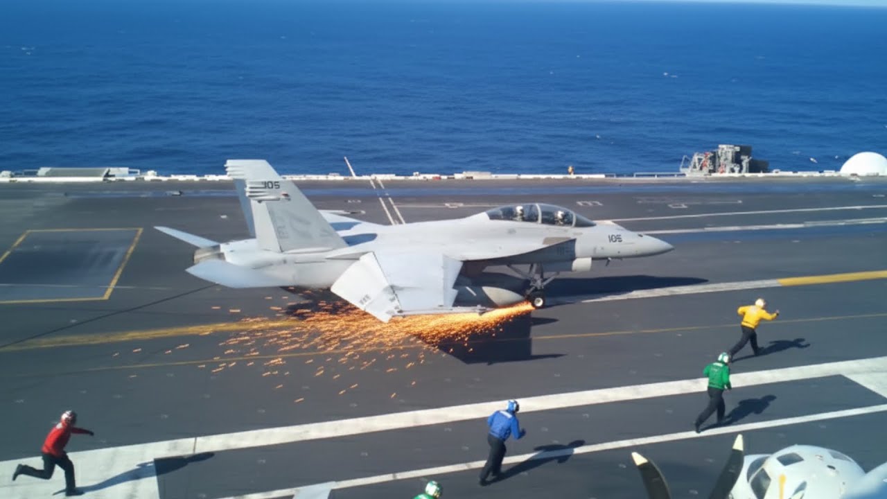 CRAZY Moments: Navy Carrier Landings You Have to See to Believe