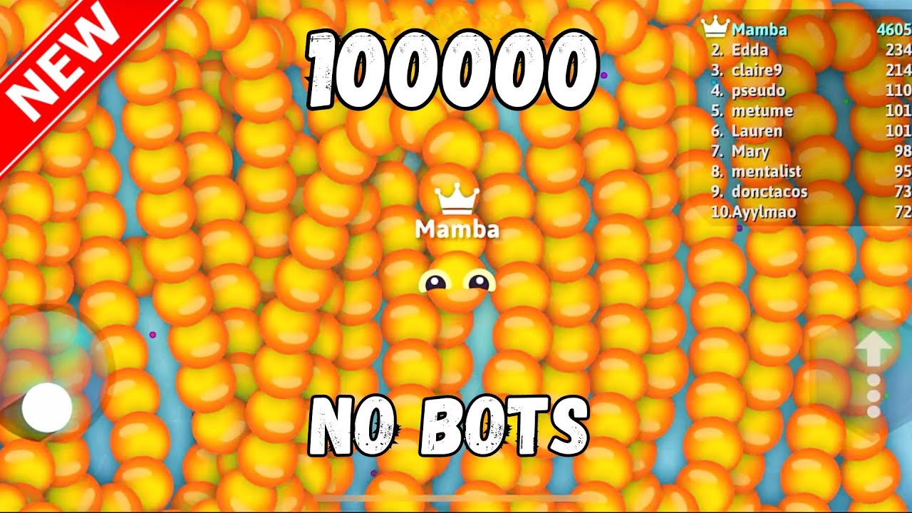 100000 score in Snake.io Best snake gameplay. No bots