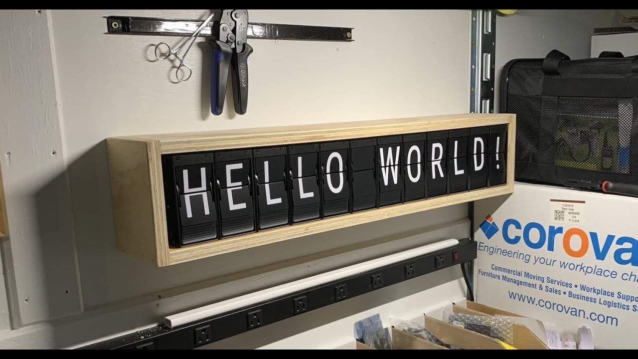 Flipbit modular split-flap display demo 1