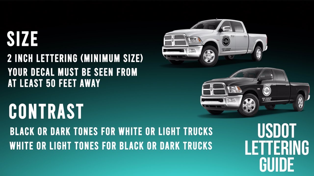 USDOT Truck Lettering Basics | US DOT Decal Sticker Requirements
