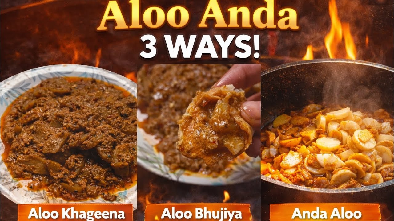 Sehri special Aloo Khageena Step by Step| Aloo Anda Bhurji| Aloo Anda Fry| Aloo Bhujiya🥔🥔🥔