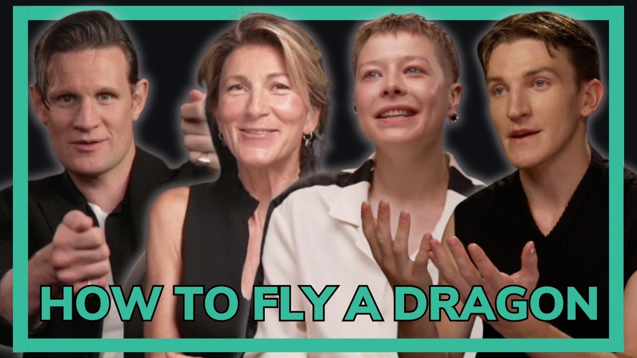 EWAN MITCHELL, MATT SMITH, EMMA D'ARCY, EVE BEST on riding dragons in HOUSE OF THE DRAGON