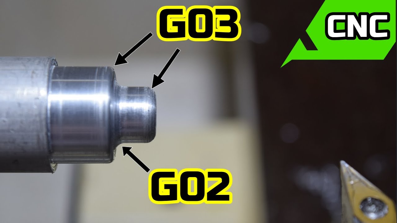 CNC Radius Program with G01 - G02 - G03 - G71 - G70 GSK 980 TDc