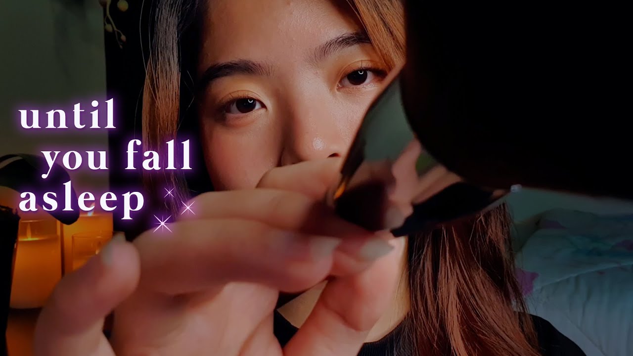 ASMR Brushing You Until You Close Your Eyes 🍂 Slow & Fluffy Face Brushing For Sleep (Layered Sounds)
