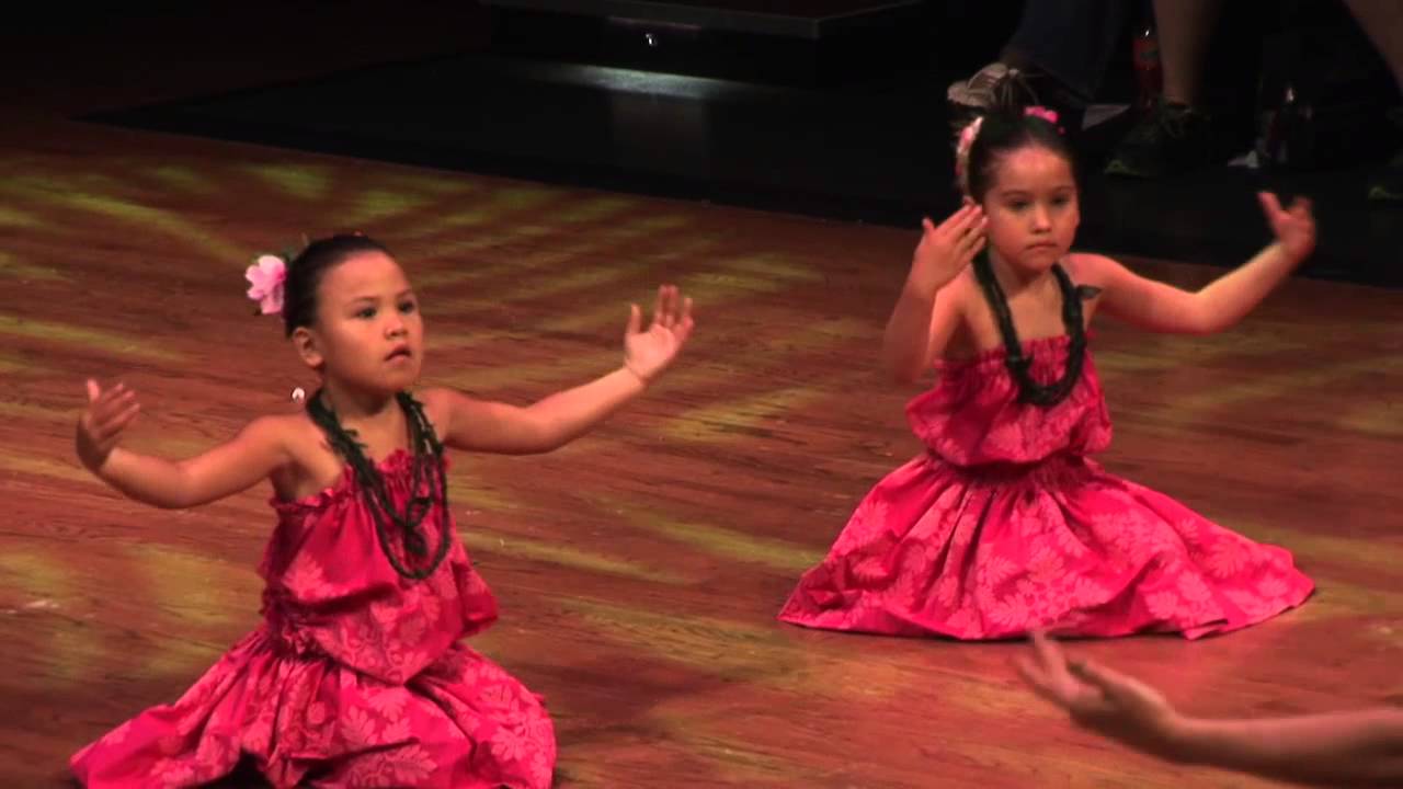 Carmela Kieu performs Pupu Hinuhinu with Halau Ka Waikahe Lani Malie