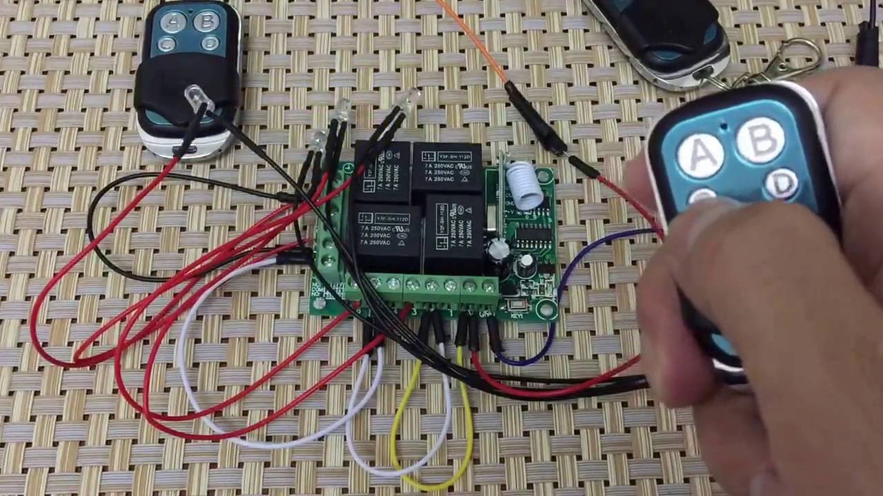 How to use KR1204 : 12v RF 4-Channel 433Mhz wireless Remote Control Switch Module
