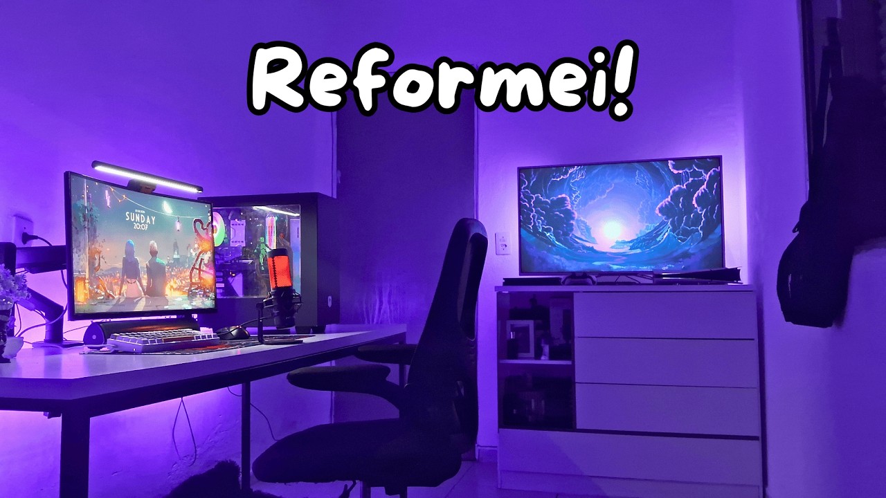 Transformei meu Quarto Gamer no Setup dos Sonhos (Sem gastar nada)