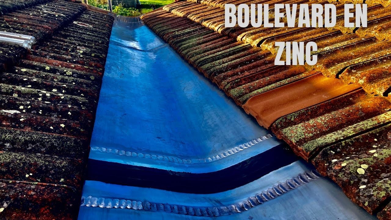 Réalisation d'un cheneau en zinc étapes par étapes. Défi 54/100