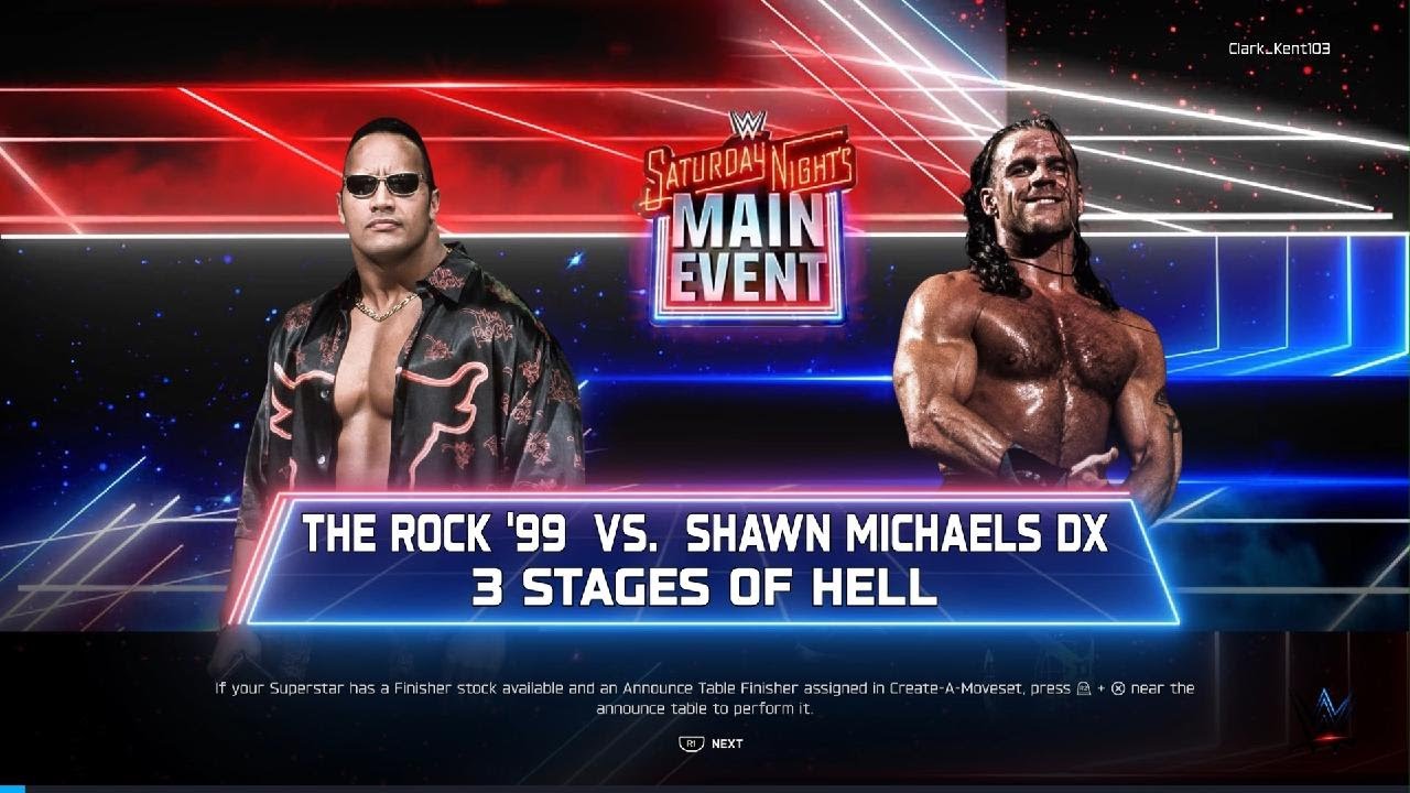 WWE 2K26 3 Stage Of Hell Match The Rock vs 