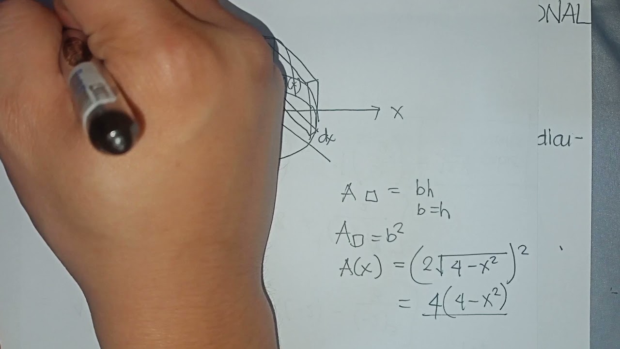 Finding Volume using Cross Sections Tagalog (Integration Application)