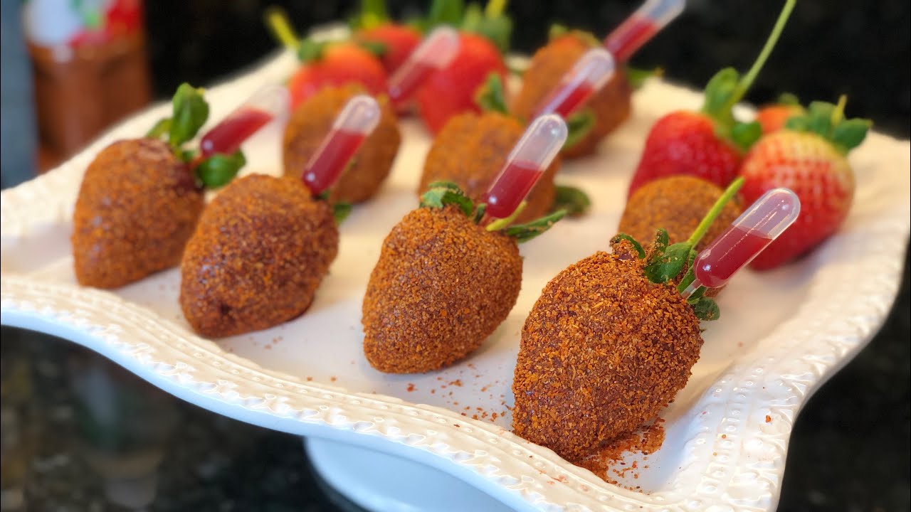 Fresas cubiertas con Dulce de Tamarindo |Tajin |Chamoy