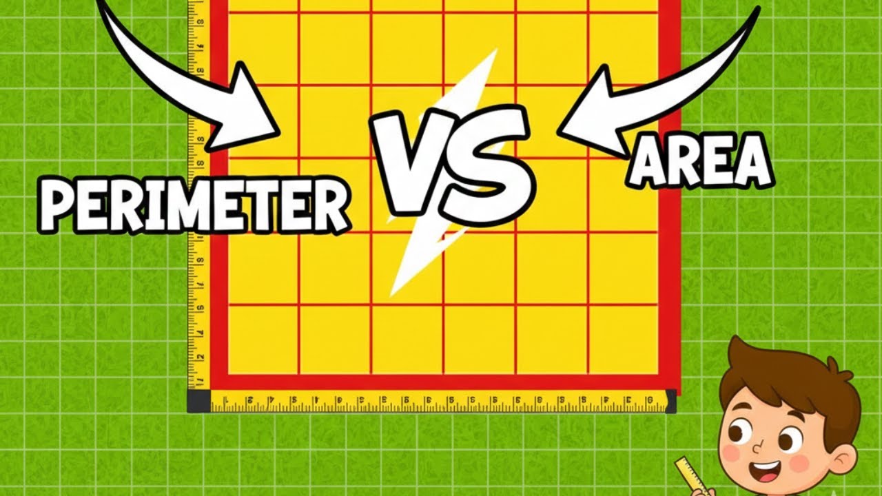Don't Mix Them Up! 🟦 Area vs. Perimeter Explained Simply!