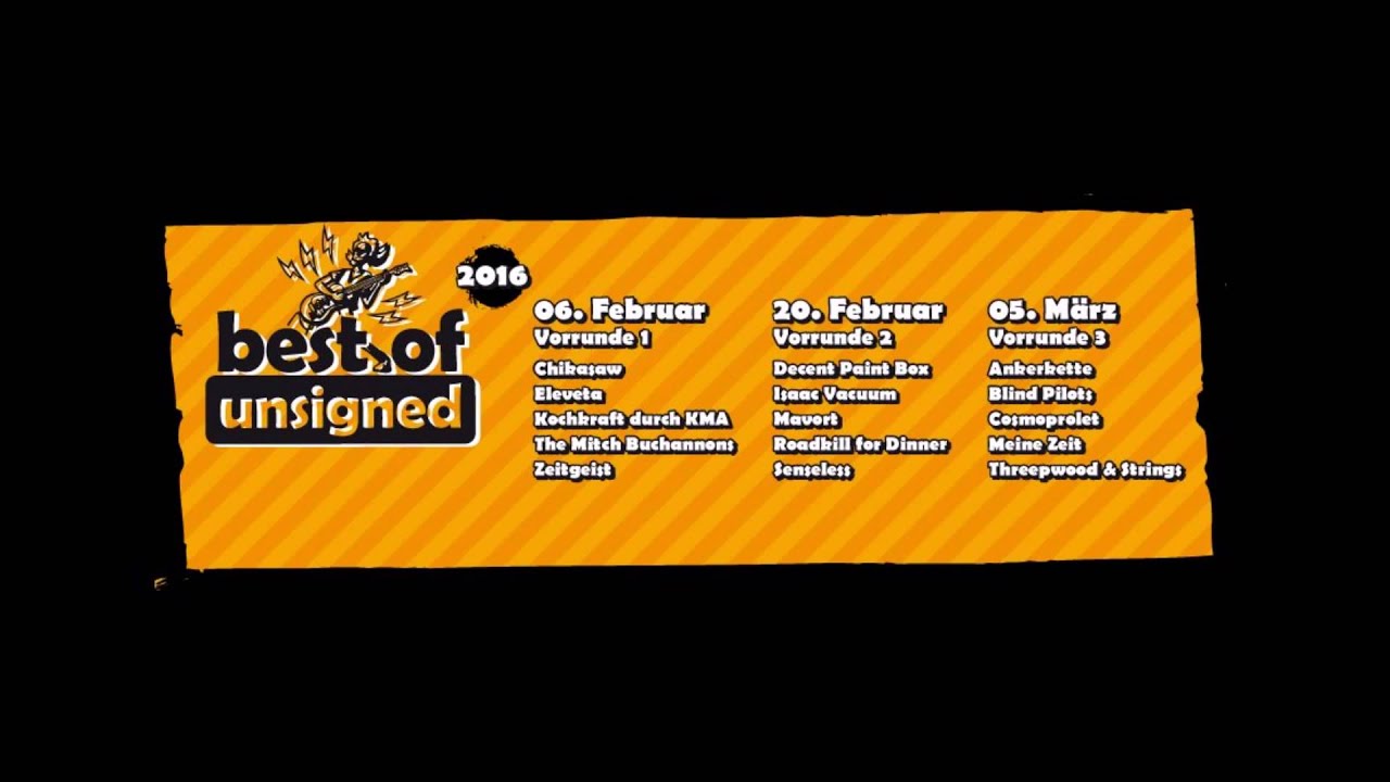 Roadkill for Dinner - Best of Unsigned 2016 - Vorrunde 2 Radio Add
