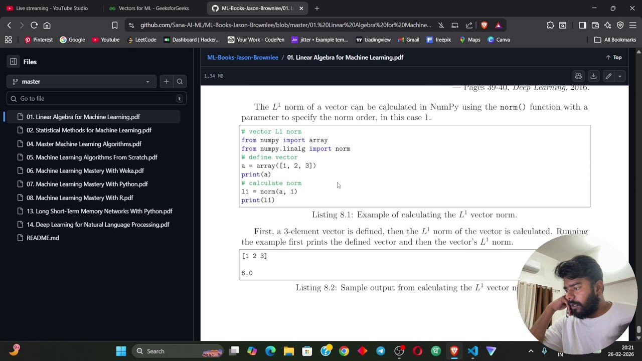 Learning AI From Zero –Vector & Matrices | Live Study With Me | Day 25