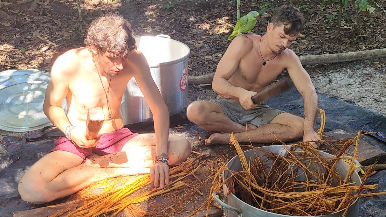 Making Ayahuasca Brew in the middle of the Amazon Jungle Iquitos Peru #youtube