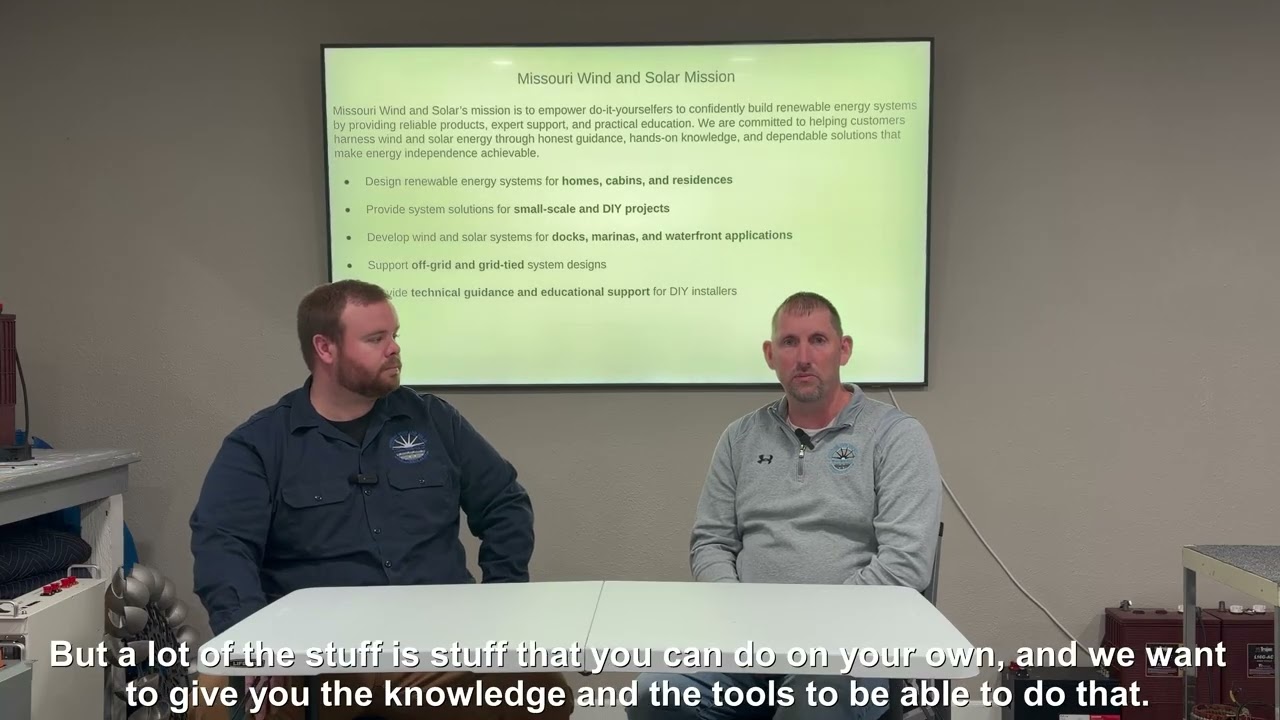 Missouri Wind and Solar's Goals for the DIY community.