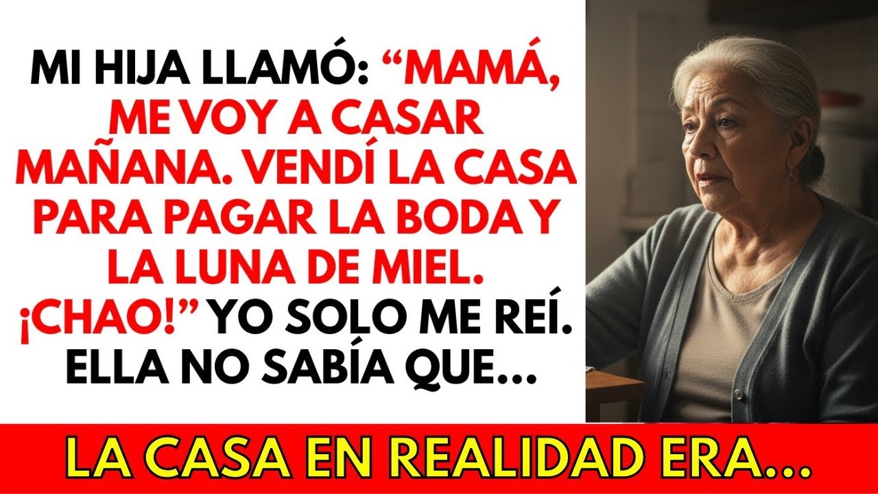 Mi hija me llamó. Me voy a casar mañana. Vendí tu casa, necesitaba el dinero… Ella olvidó que…