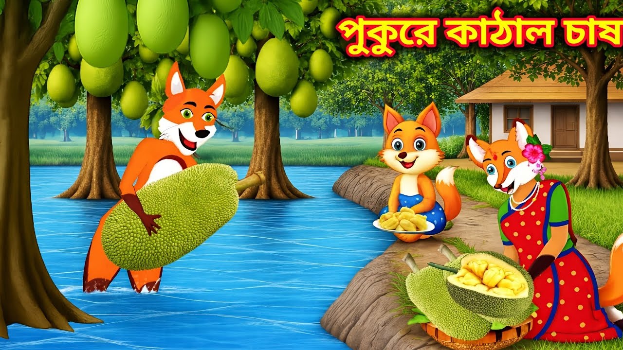 পুকুরে কাঁঠাল চাষ😲 | pokore katal sash | syal cartoon | শিয়াল পন্ডিত