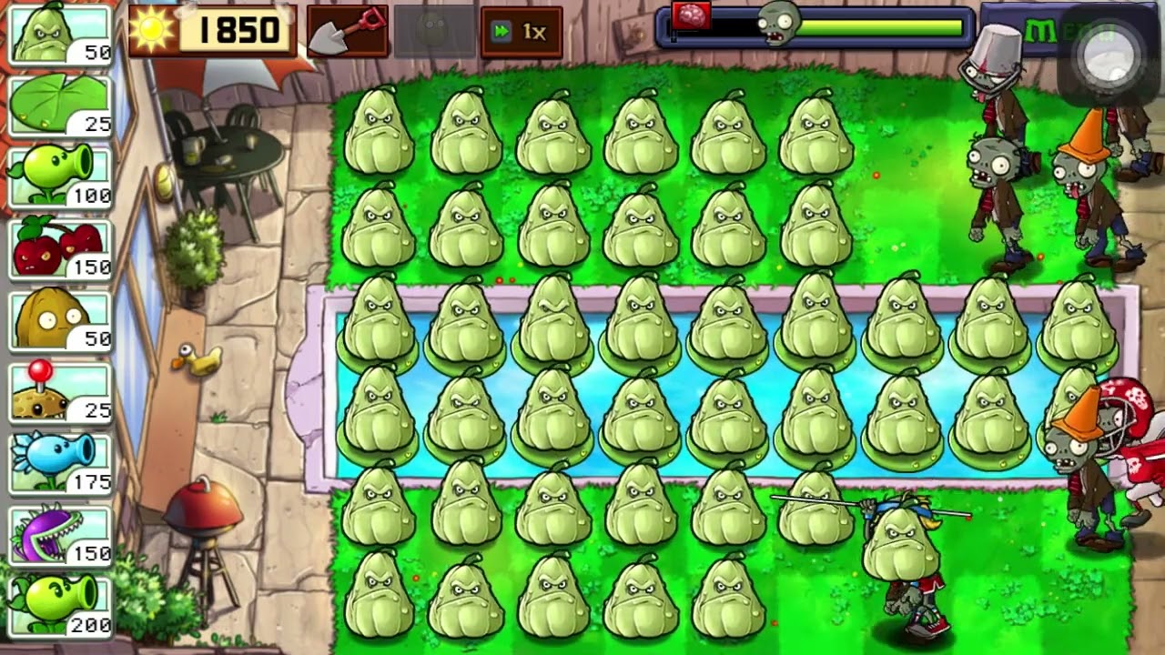 Plants vs. Zombies - Squash Party mini-game