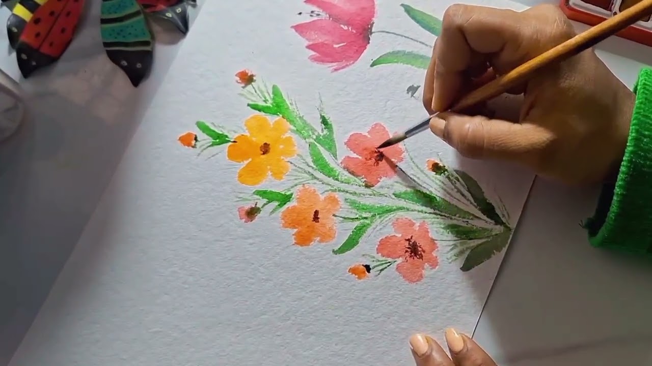 Watercolor Flower Painting Tutorial 
