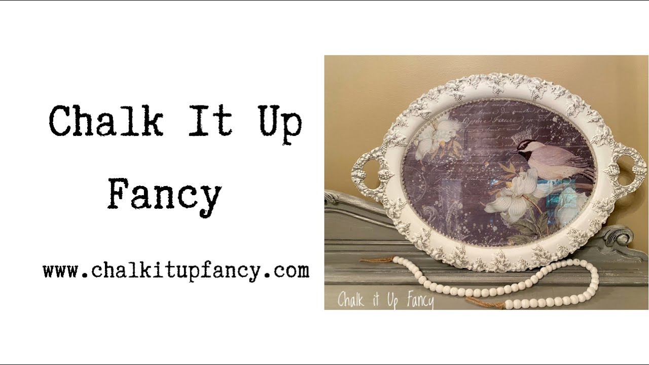 DIY Decoupaged Epoxy Silver plated Tray With Summer Bird Tissue Paper