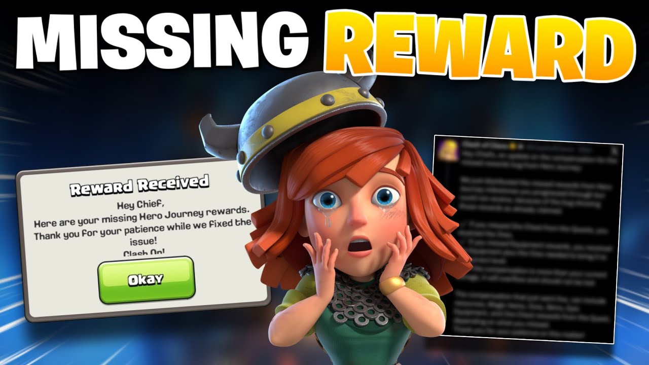 Missing Hero Journey Rewards credited to Players Account in Clash of Clans