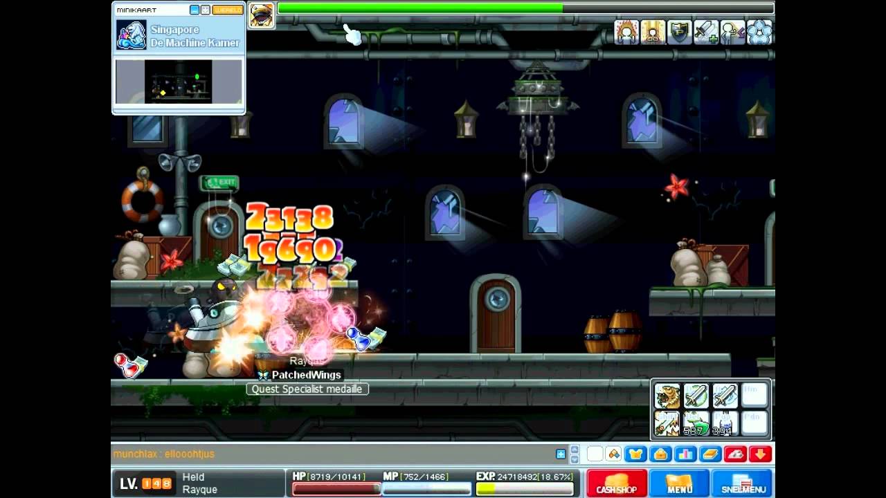 MapleStory Europe - Level 148 High-Dex Hero vs Captain Latanica [Before Big Bang]