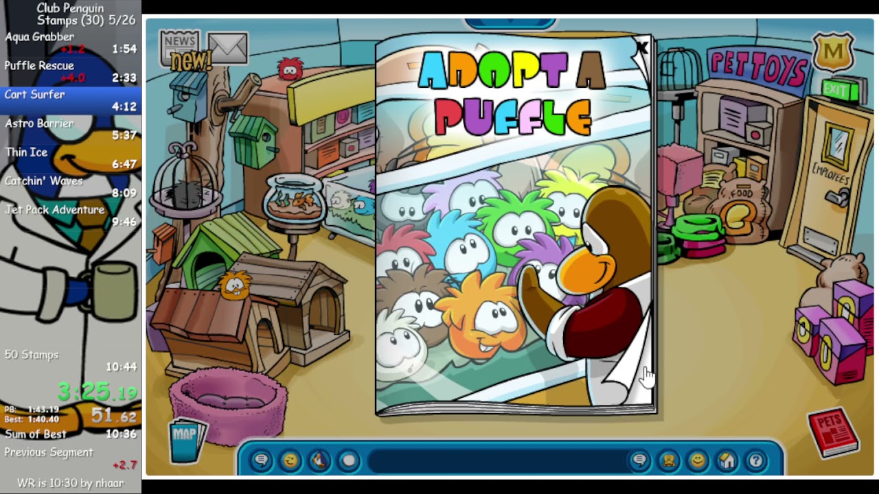 Club Penguin 50 Stamps Speedrun in 10:23