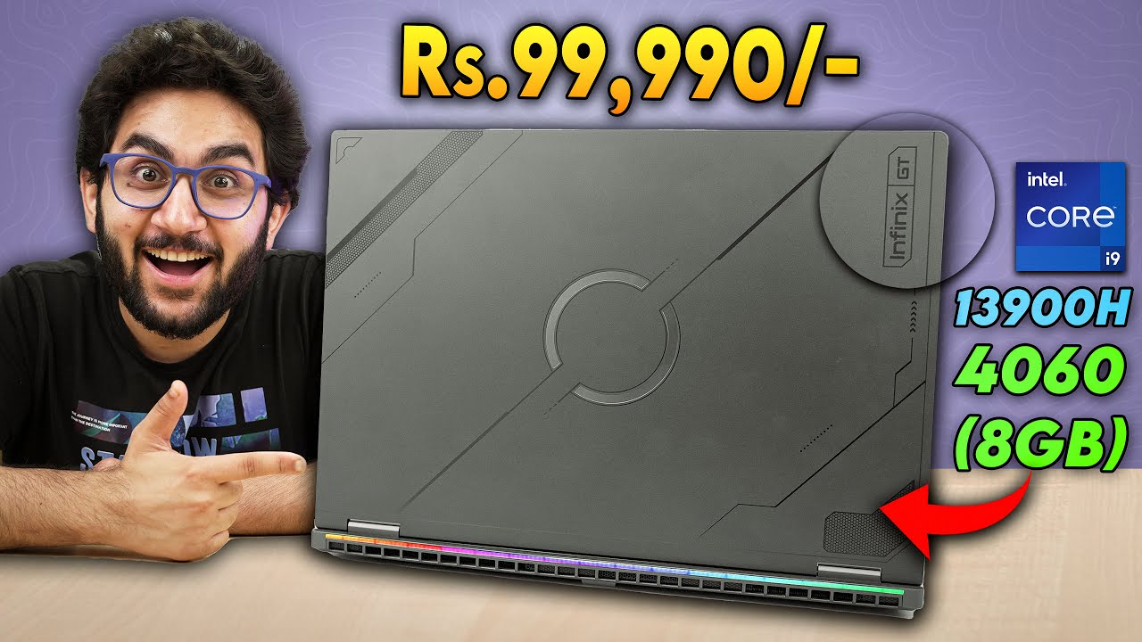 RTX 4060 Light Weight Gaming Laptop Under Rs. 1 Lakh - Infinix GT Book i9-13900H