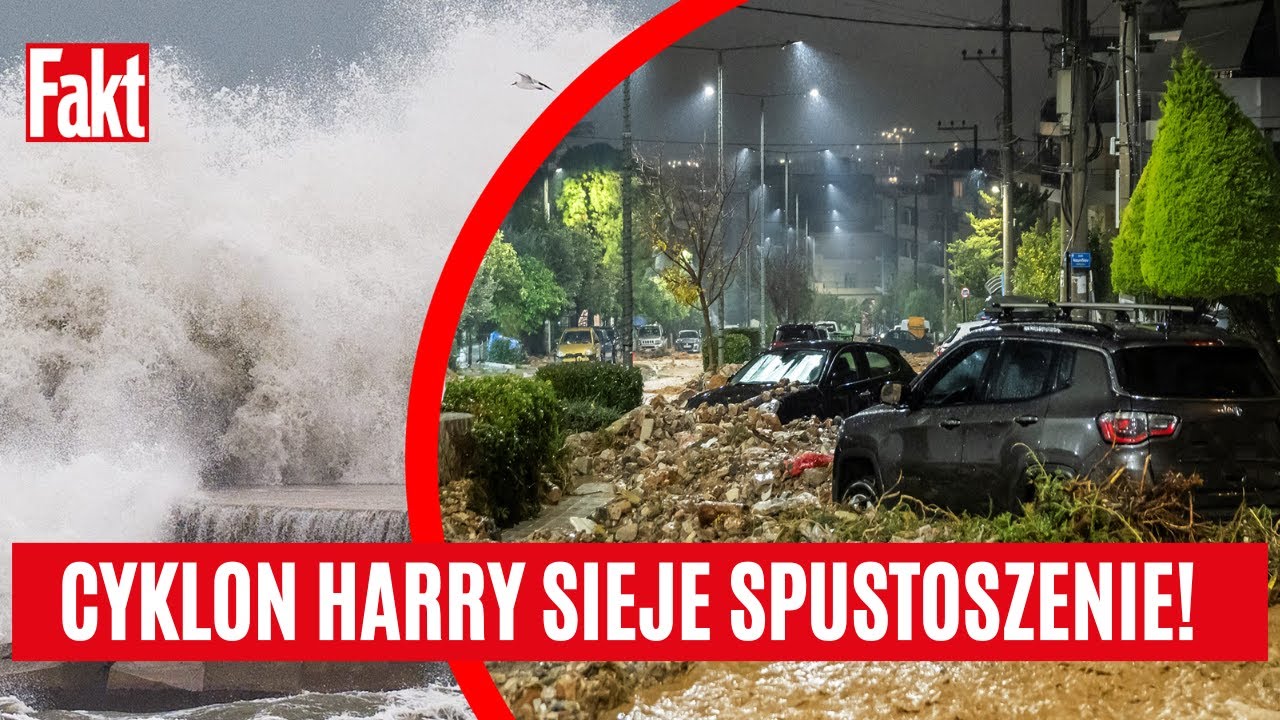 GIGANTYCZNE FALE roztrzaskują się o brzeg! Niebezpieczny cyklon nawiedził Europę. 