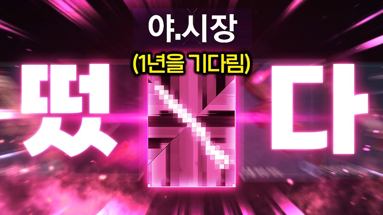 야시장에 1년 동안 기다린 스킨이 드디어 떴습니다...