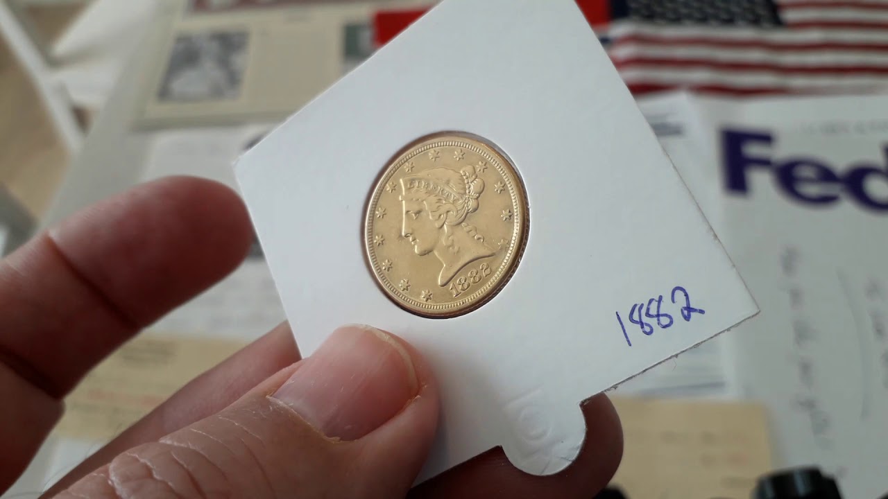 5 Dollars 1882 gold Liberty / Coronet Head - Half Eagle