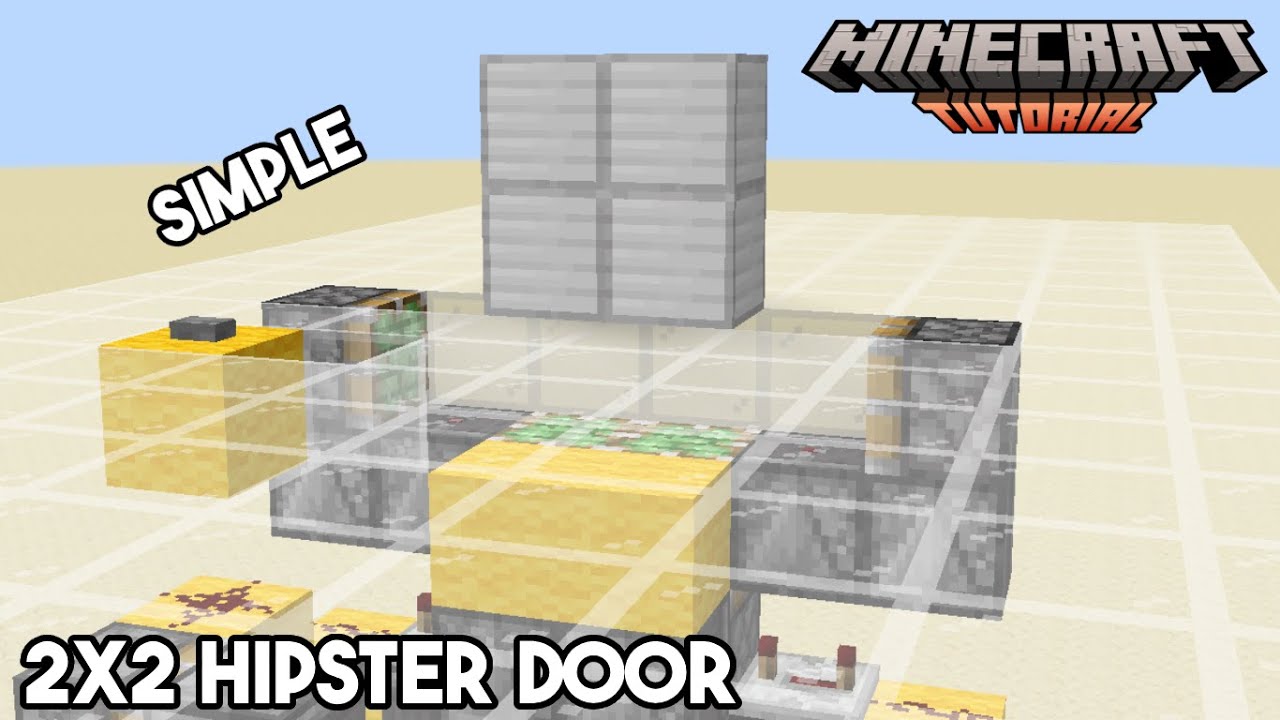 Smallest 2x2 Hipster Door | Minecraft 1.21 Redstone Tutorial