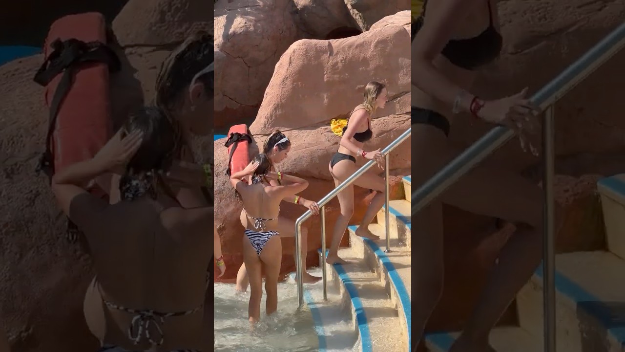 🌞Best Water Park Swimming Pool And Water Slide AquaWorld Summer Day⛱️ #waterpark #lazyriver