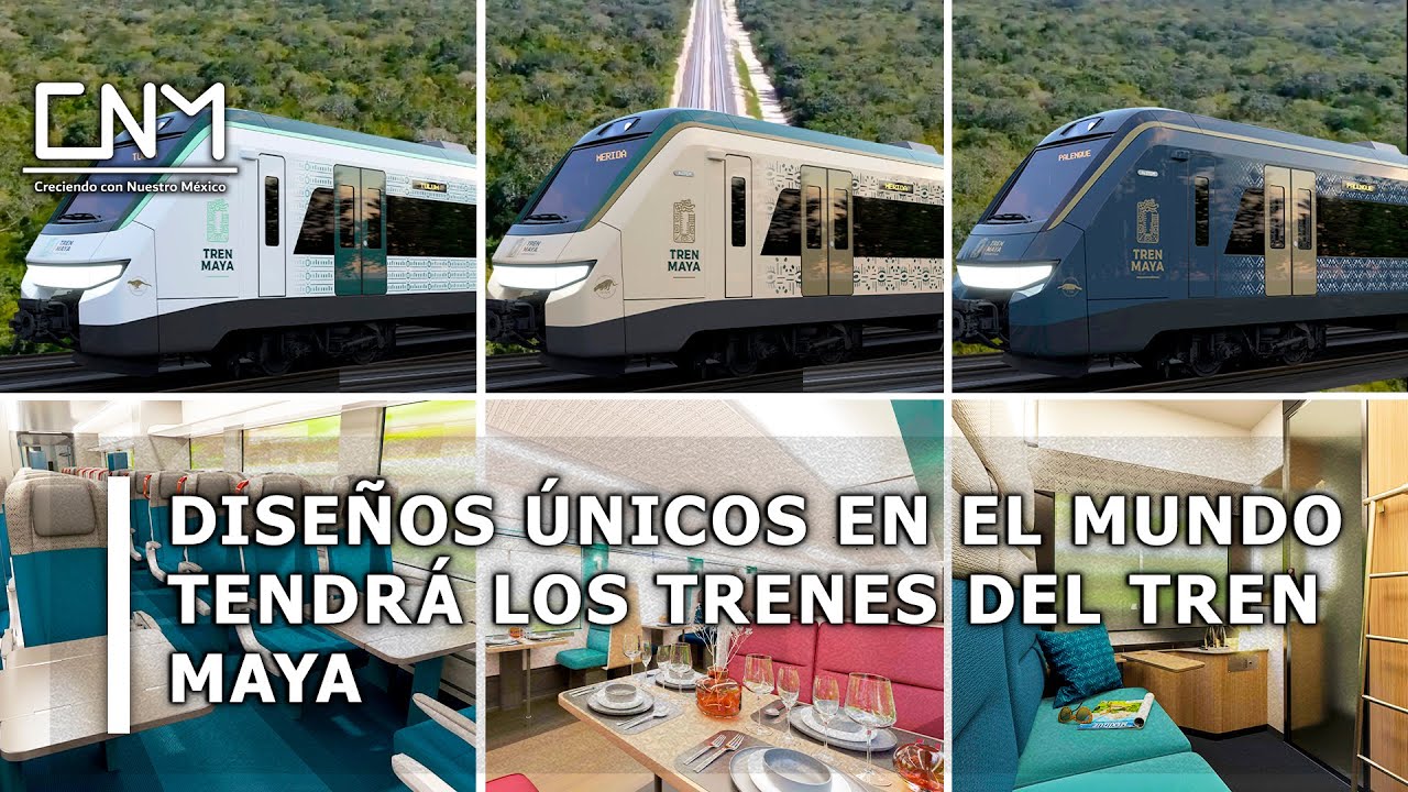 Así serán los servicios y características de los trenes del Tren Maya