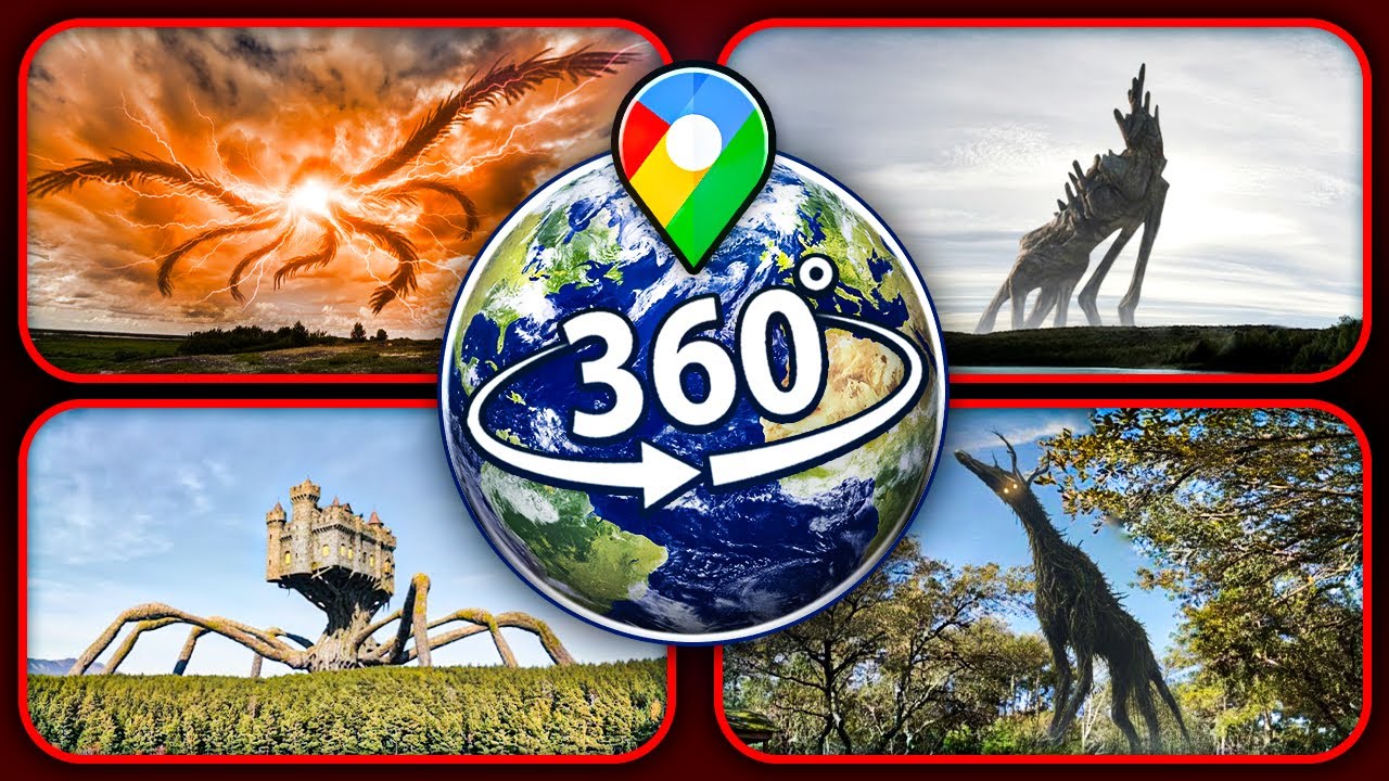 TOP 4: Terrifying Monsters Spotted on Google Earth &mdash; VR 360&deg;