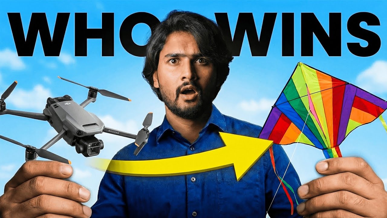DRONE VS KITE सोचा नहीं था ये होगा 😱 kite flying challenge 😰 RB Challenge 