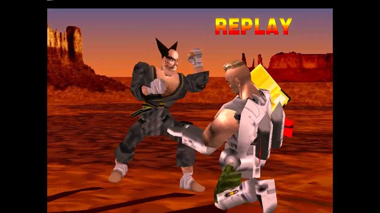 Tekken (PS1) Playthrough - Heihachi Mishima - Hardest Difficulty - No Continues