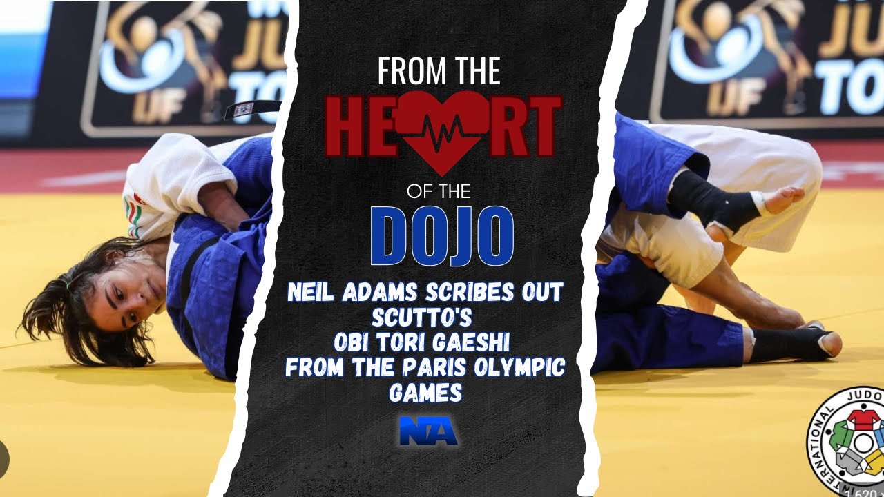 Neil Adams scribes out Scutto's Obi Tori Gaeshi for the Paris Olympic Games