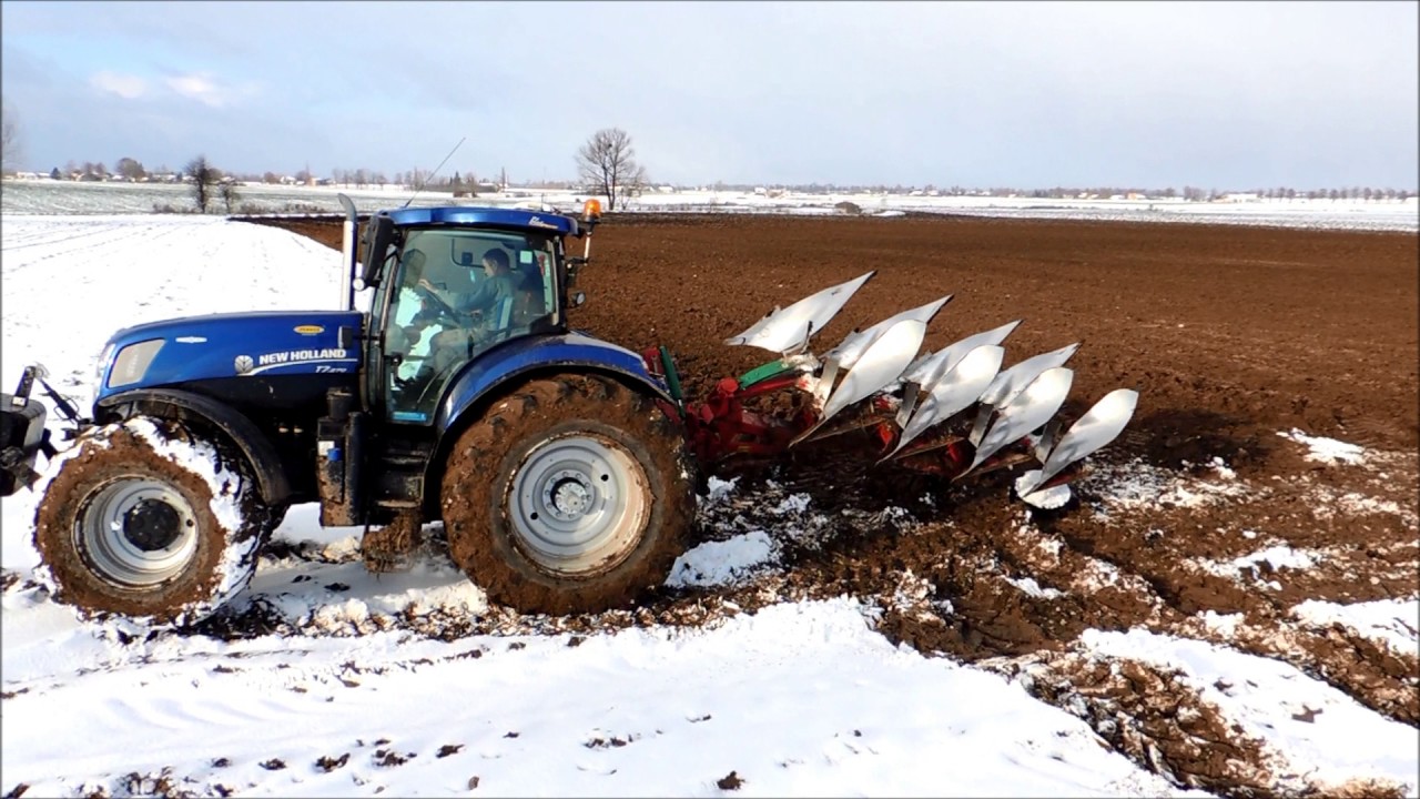 Zimowa orka NH T7.270 & Kverneland ED 100
