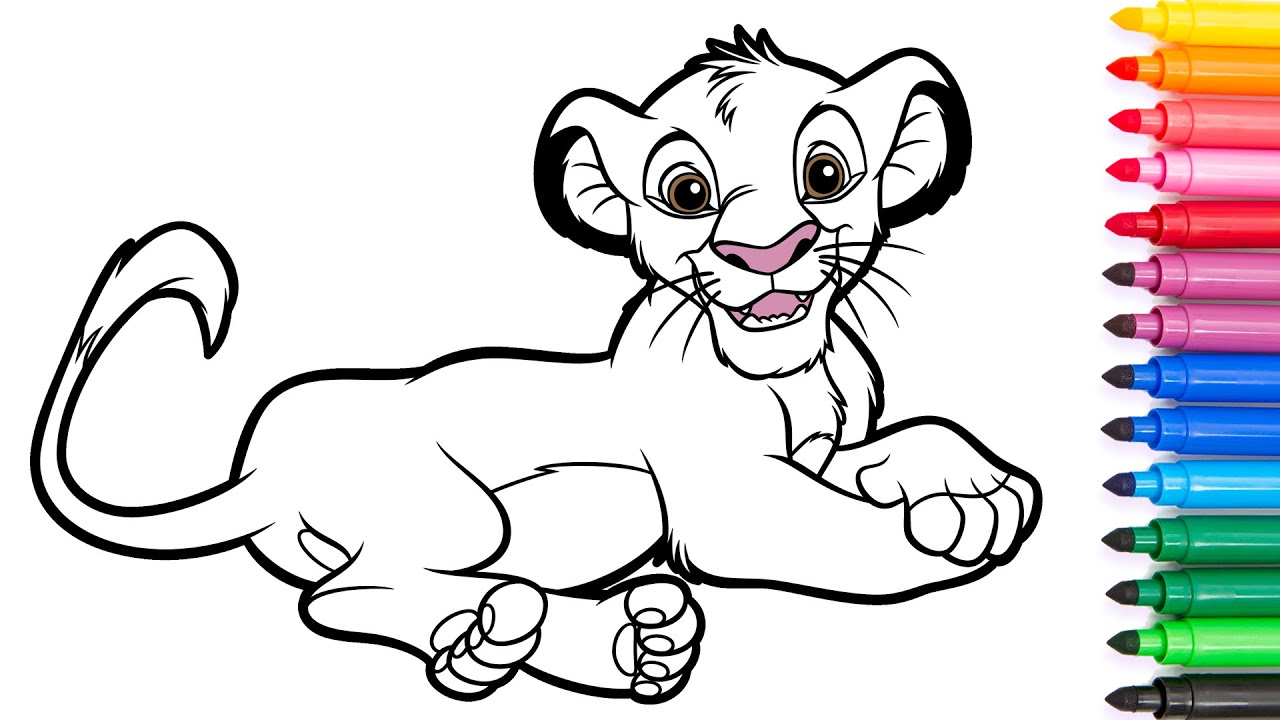 Раскраски из мультфильма Король Лев. Раскраски для детей.