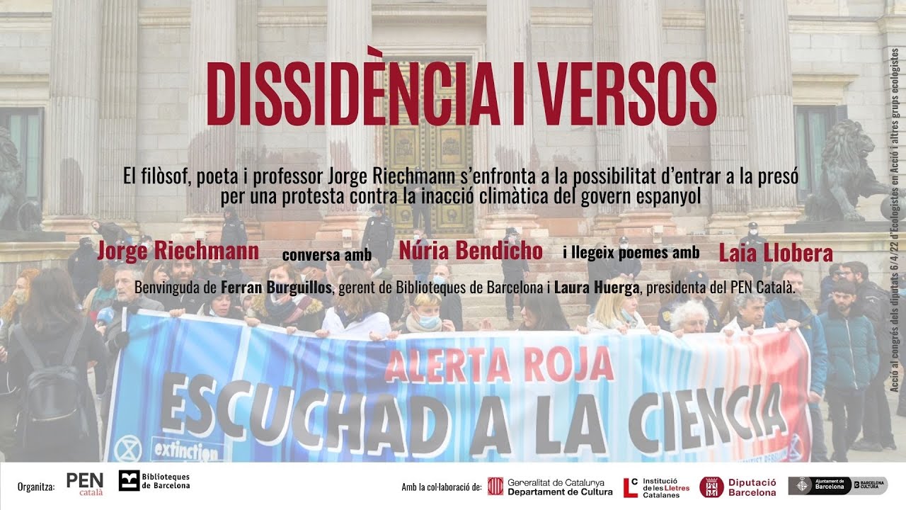 DISSIDÈNCIA I VERSOS amb Jorge Riechmann i Núria Bendicho