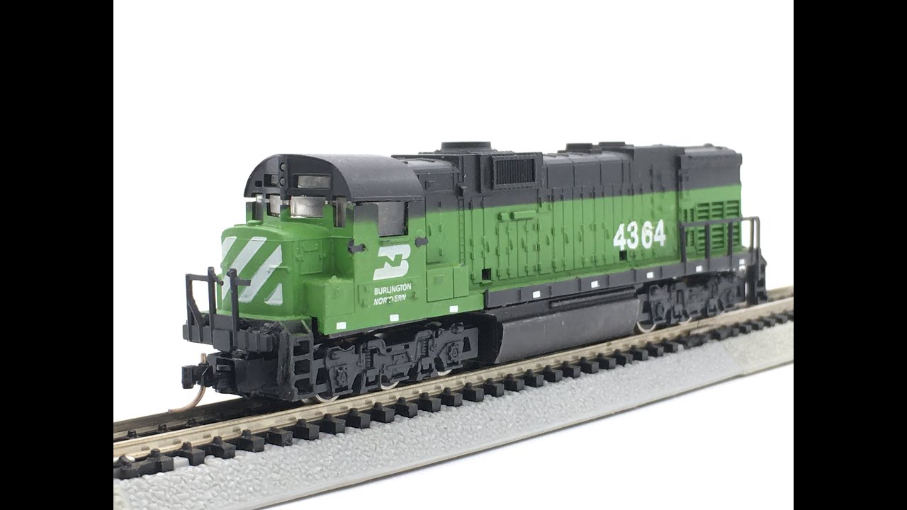 N Scale Con Cor Burlington Northern Alco 636 Diesel Locomotive Demo