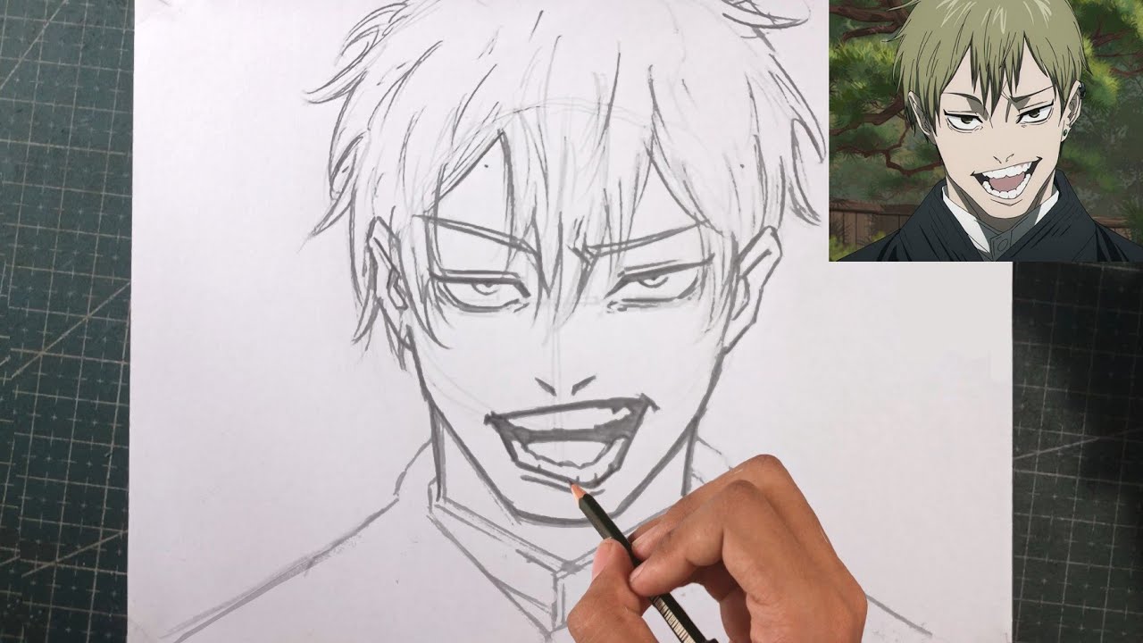 Easy NAOYA Zenin Drawing - How to Draw NAOYA - Jujutsu Kaisen Step By Step Tutorial for beginners 