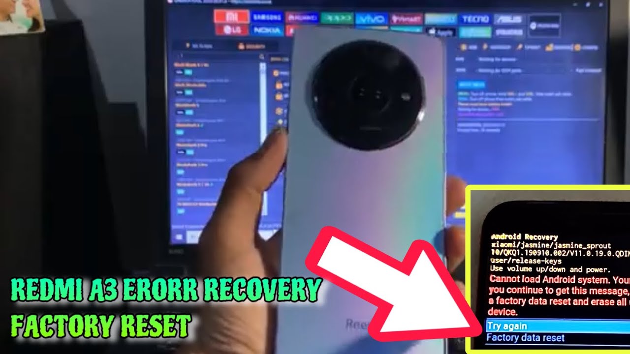 Redmi A3 software problem | cannot load android | hard Reset Fail Android Recovery